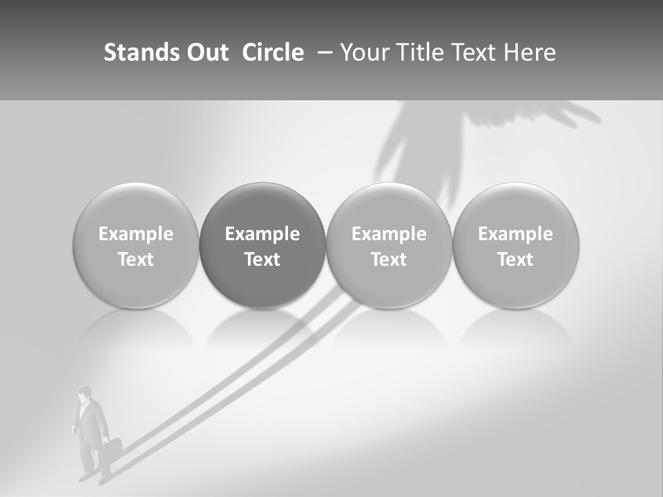 Office Worker With Wings PowerPoint Template