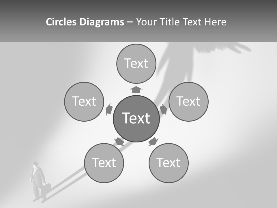 Office Worker With Wings PowerPoint Template