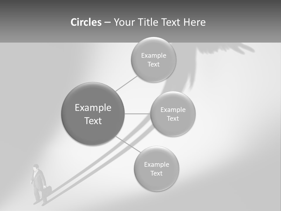 Office Worker With Wings PowerPoint Template