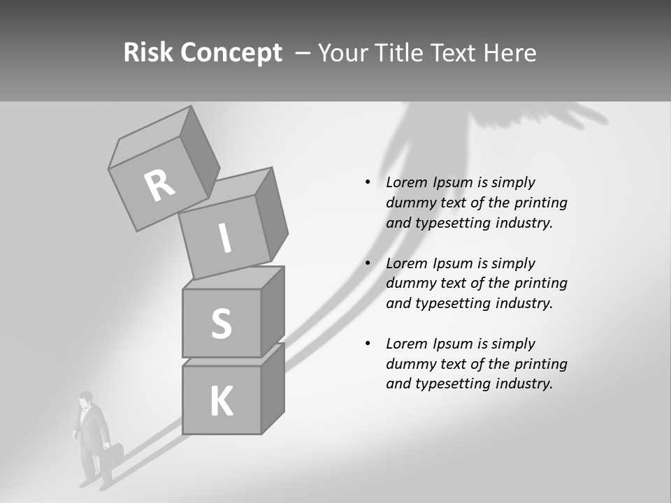 Office Worker With Wings PowerPoint Template