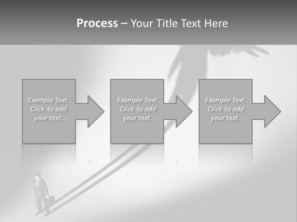 Office Worker With Wings PowerPoint Template