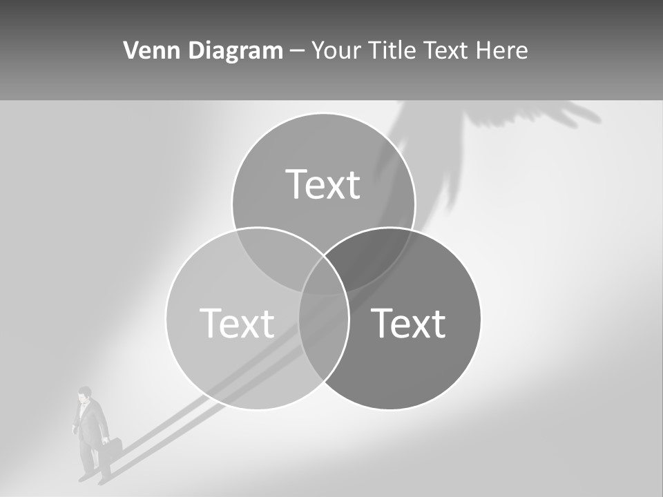 Office Worker With Wings PowerPoint Template