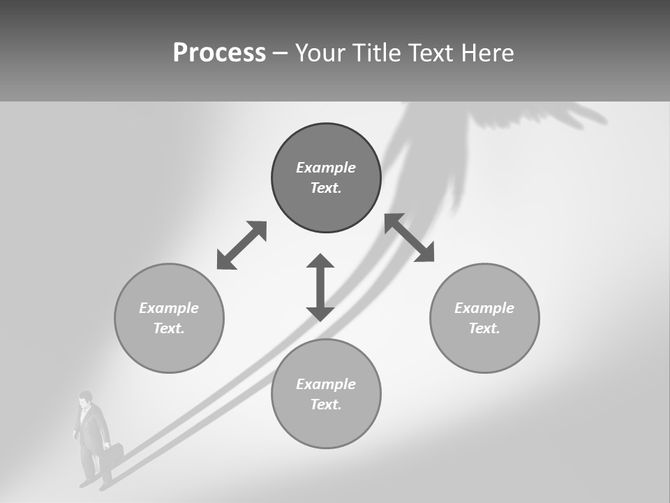 Office Worker With Wings PowerPoint Template