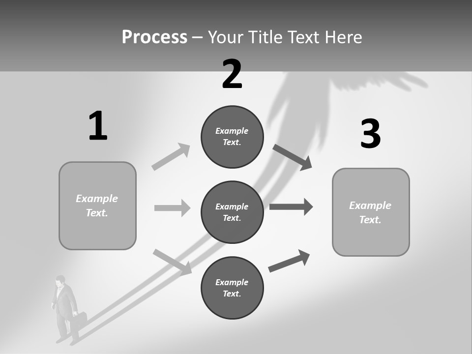 Office Worker With Wings PowerPoint Template