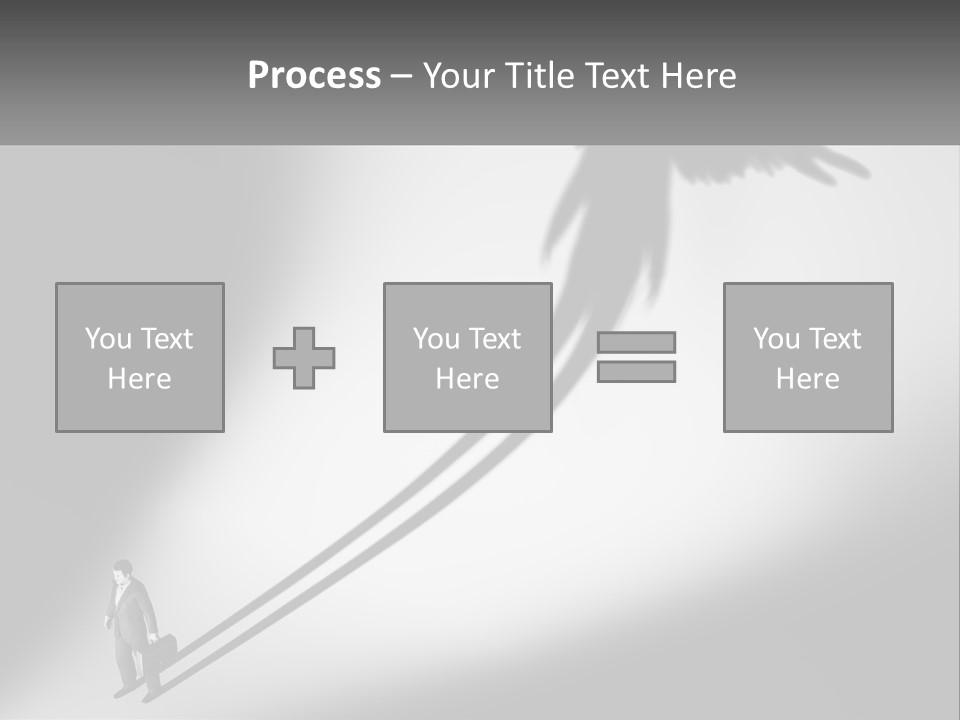 Office Worker With Wings PowerPoint Template