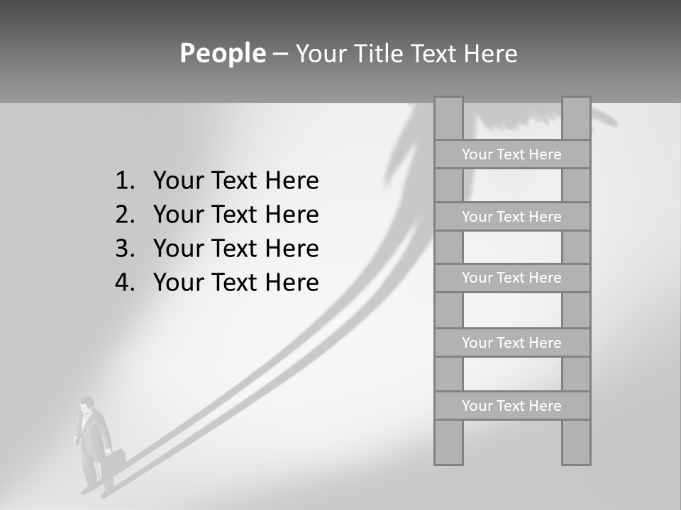 Office Worker With Wings PowerPoint Template