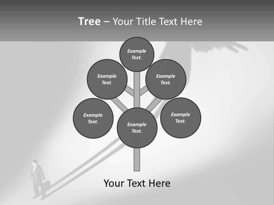 Office Worker With Wings PowerPoint Template