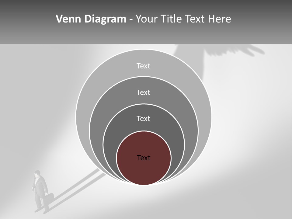 Office Worker With Wings PowerPoint Template