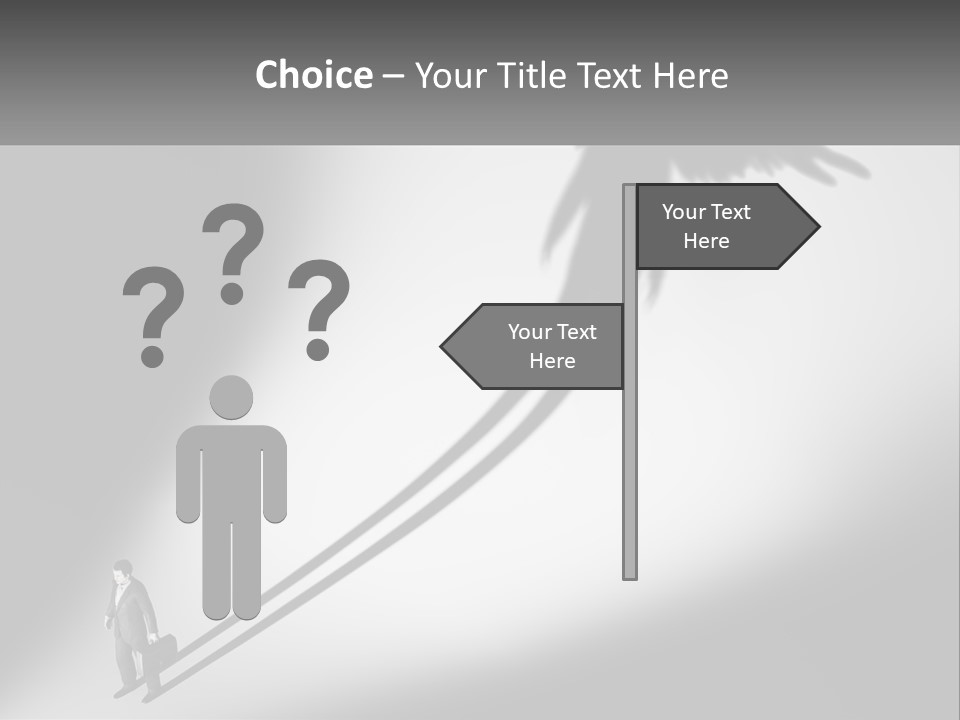 Office Worker With Wings PowerPoint Template