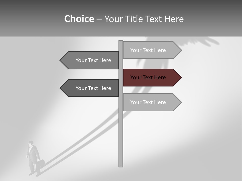 Office Worker With Wings PowerPoint Template