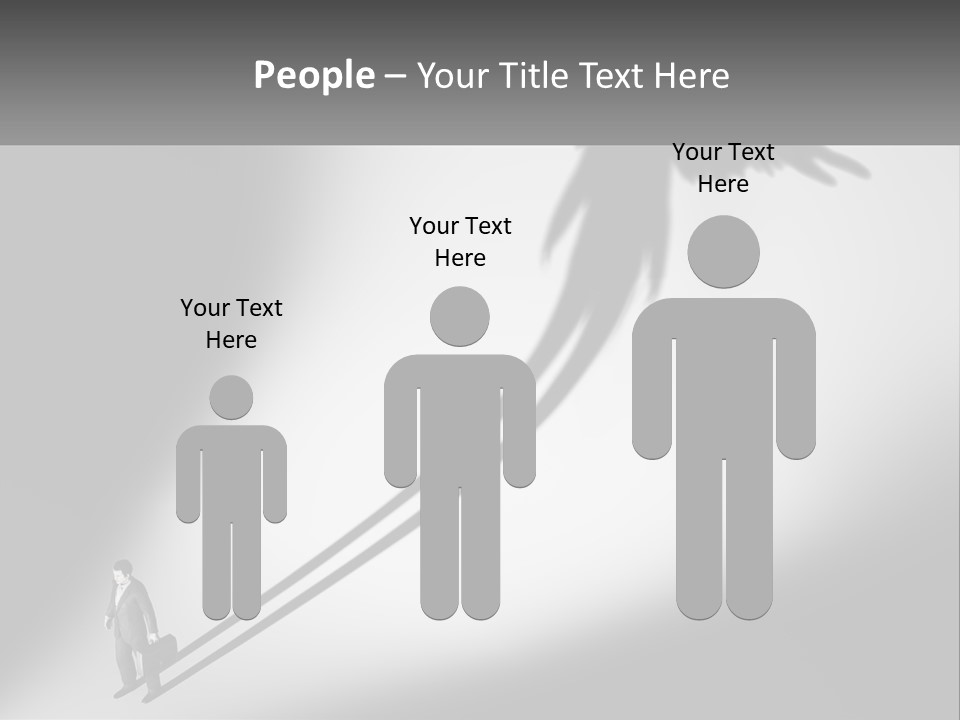 Office Worker With Wings PowerPoint Template