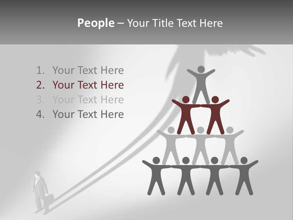 Office Worker With Wings PowerPoint Template