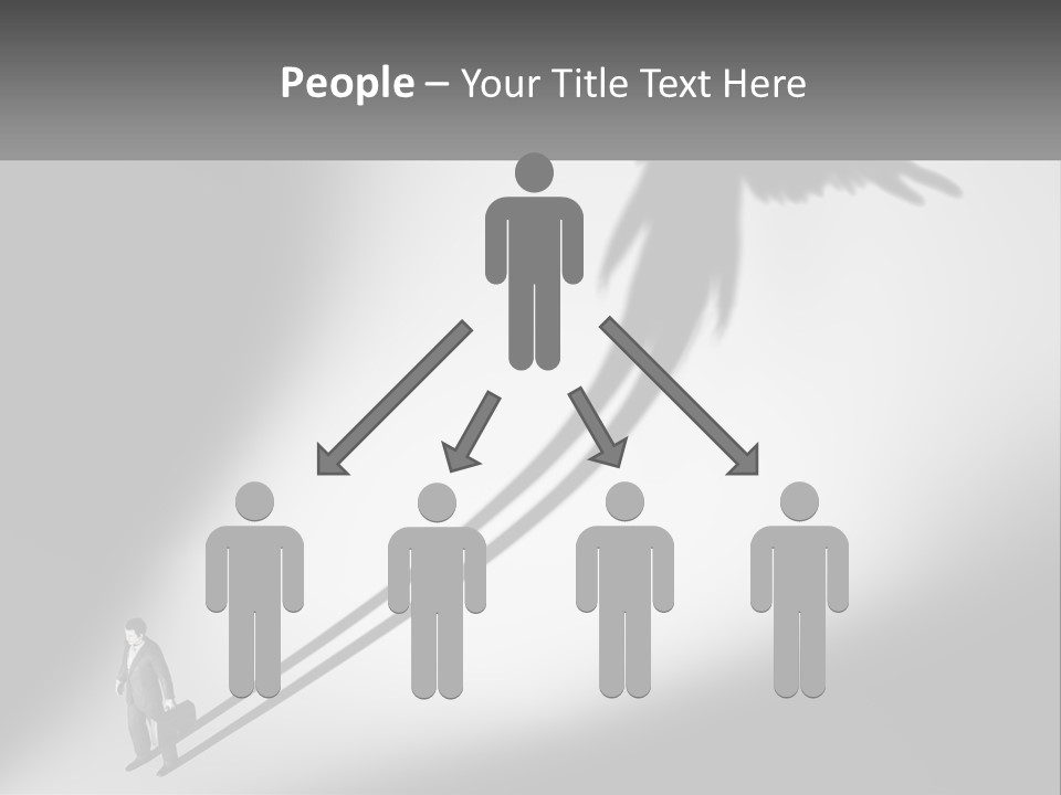 Office Worker With Wings PowerPoint Template