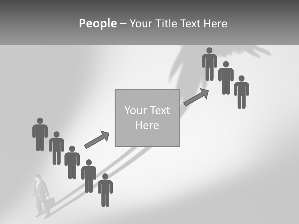 Office Worker With Wings PowerPoint Template