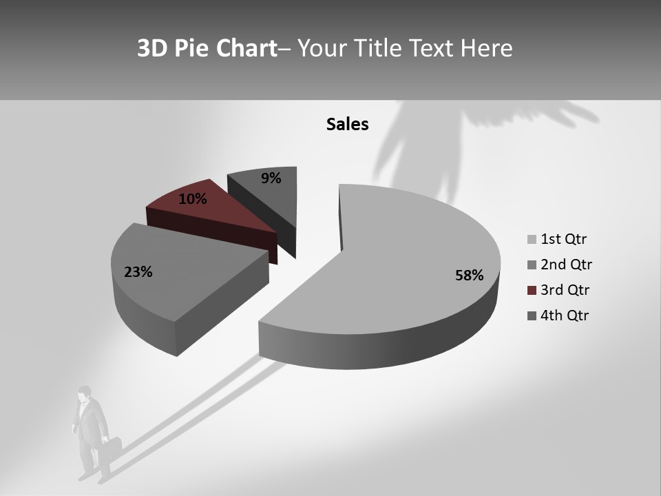 Office Worker With Wings PowerPoint Template