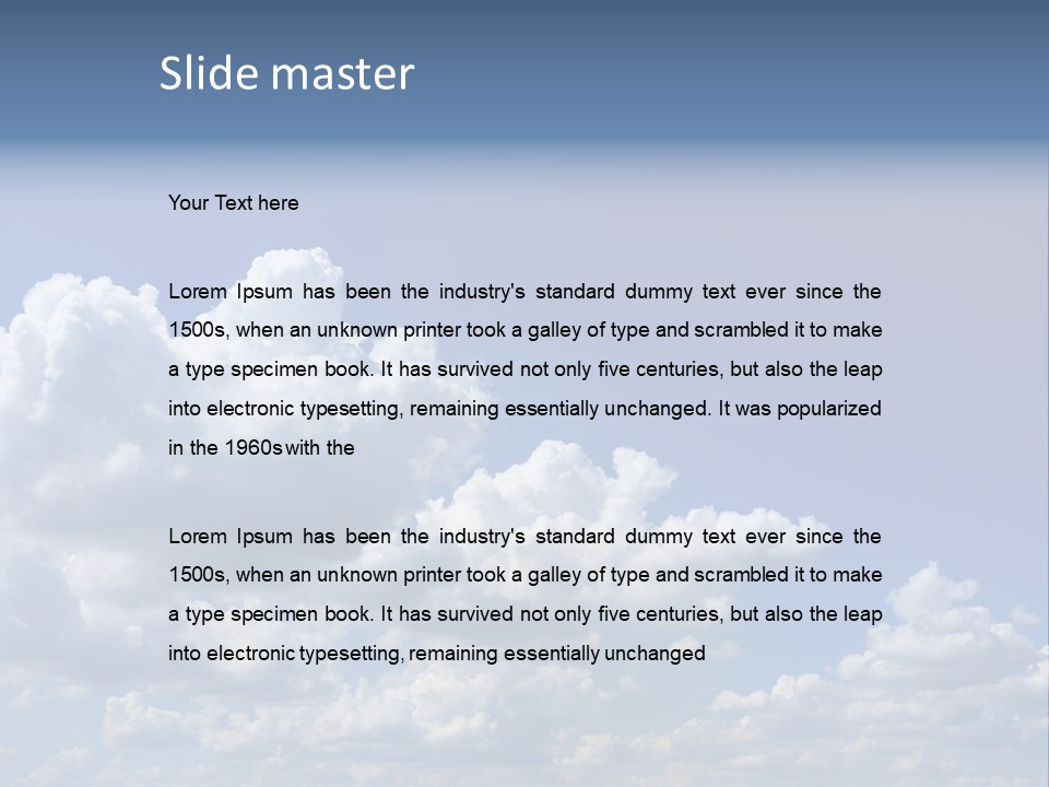 Blue Sky PowerPoint Template