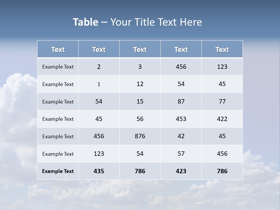 Blue Sky PowerPoint Template
