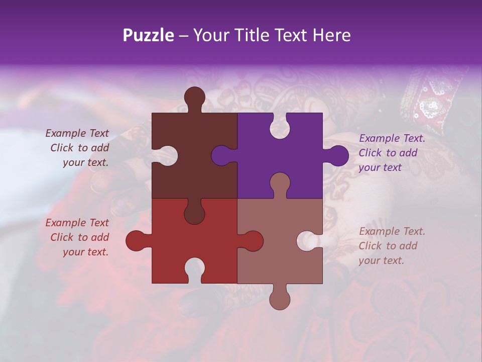 Picture Of Henna On His Hands PowerPoint Template