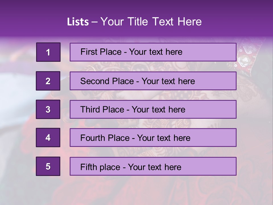 Picture Of Henna On His Hands PowerPoint Template