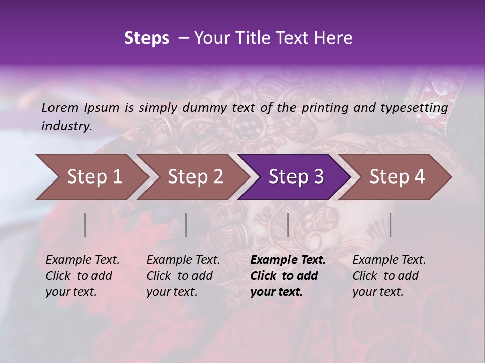 Picture Of Henna On His Hands PowerPoint Template
