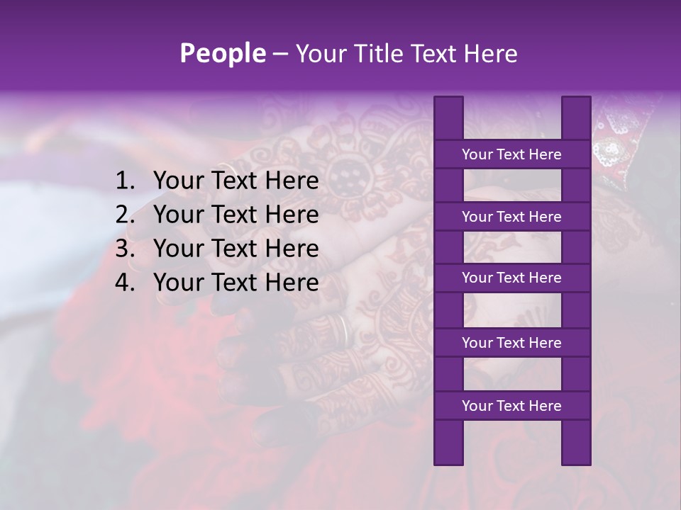 Picture Of Henna On His Hands PowerPoint Template