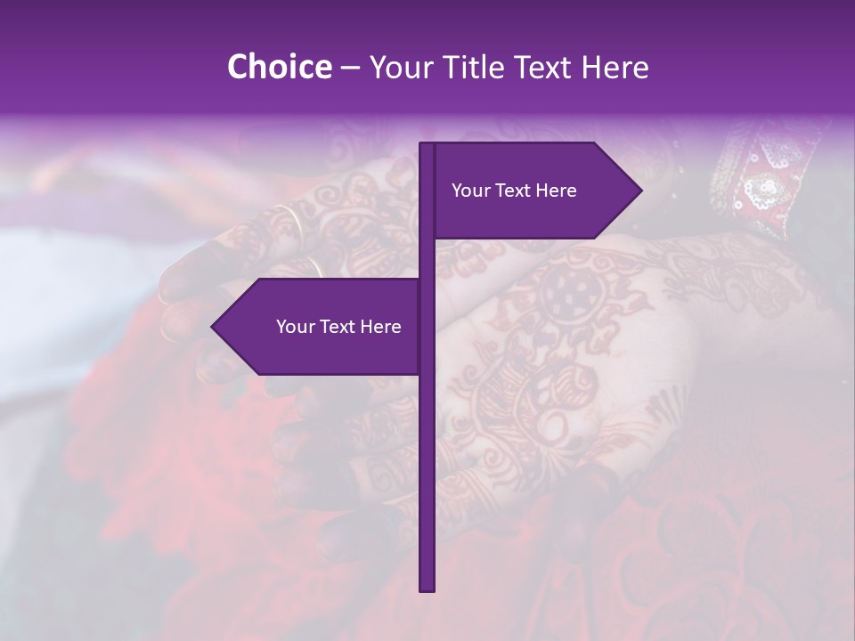Picture Of Henna On His Hands PowerPoint Template