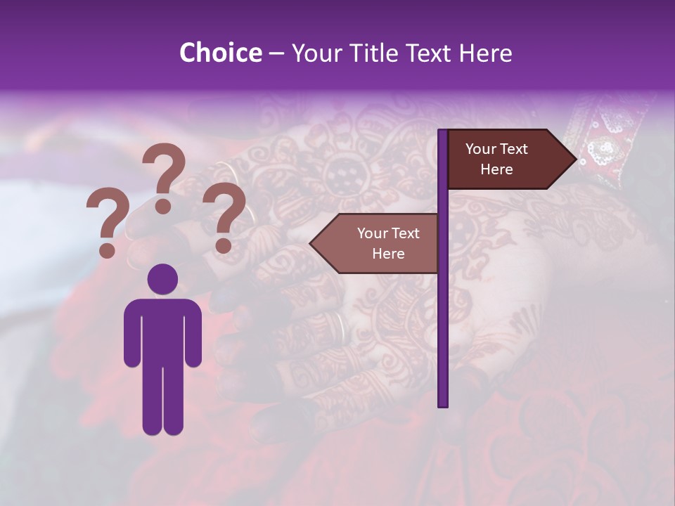 Picture Of Henna On His Hands PowerPoint Template