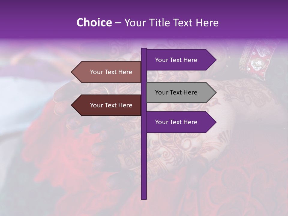 Picture Of Henna On His Hands PowerPoint Template