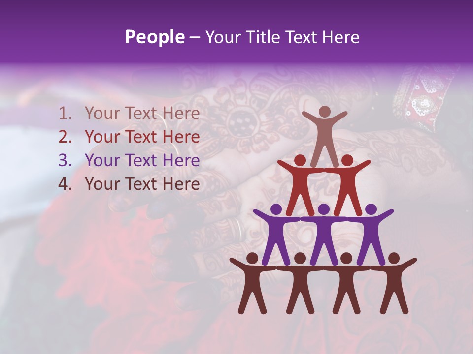 Picture Of Henna On His Hands PowerPoint Template