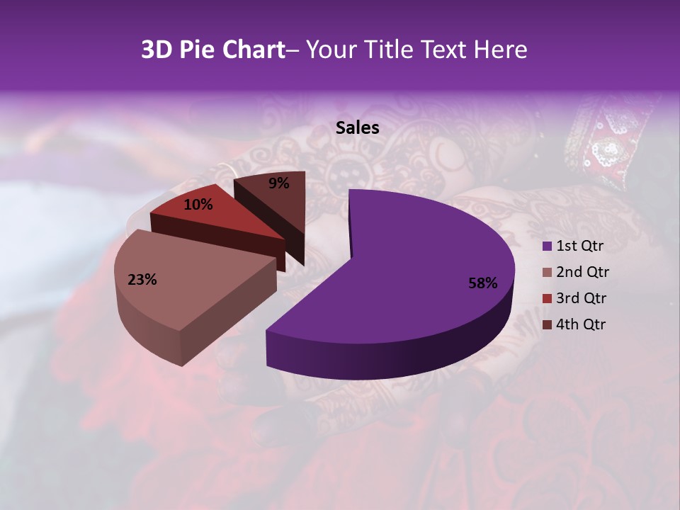 Picture Of Henna On His Hands PowerPoint Template