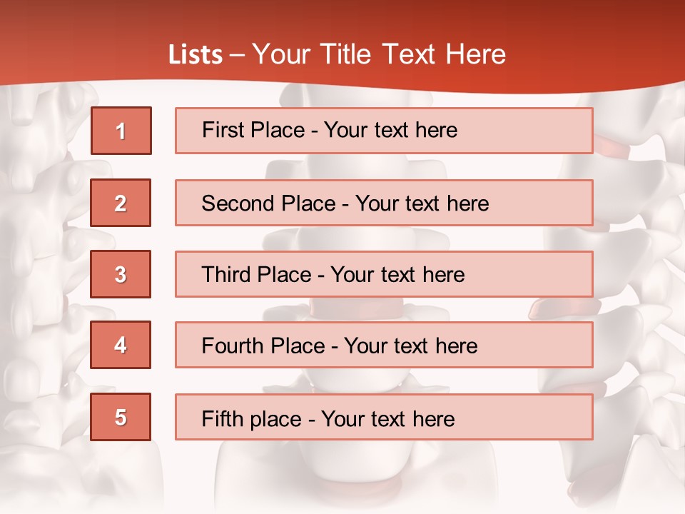 Spine Anatomy Lumbar Region PowerPoint Template