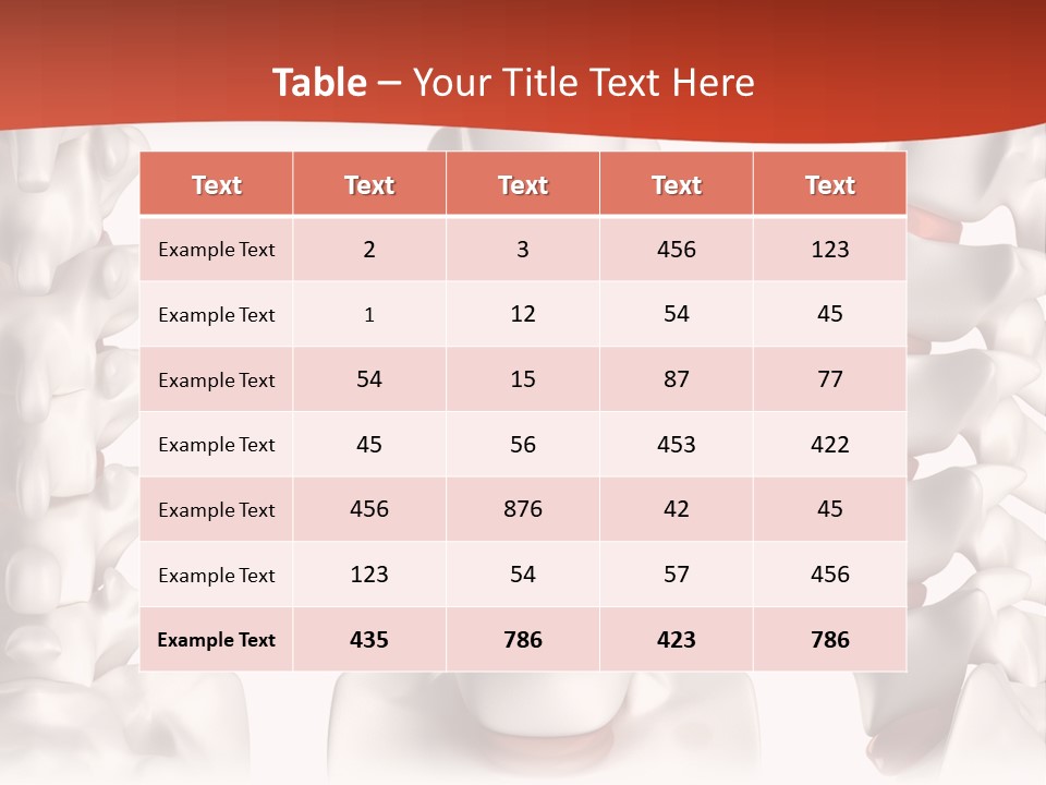 Spine Anatomy Lumbar Region PowerPoint Template