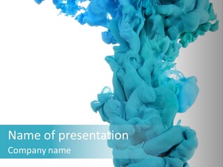 Turquoise Smoke PowerPoint Template