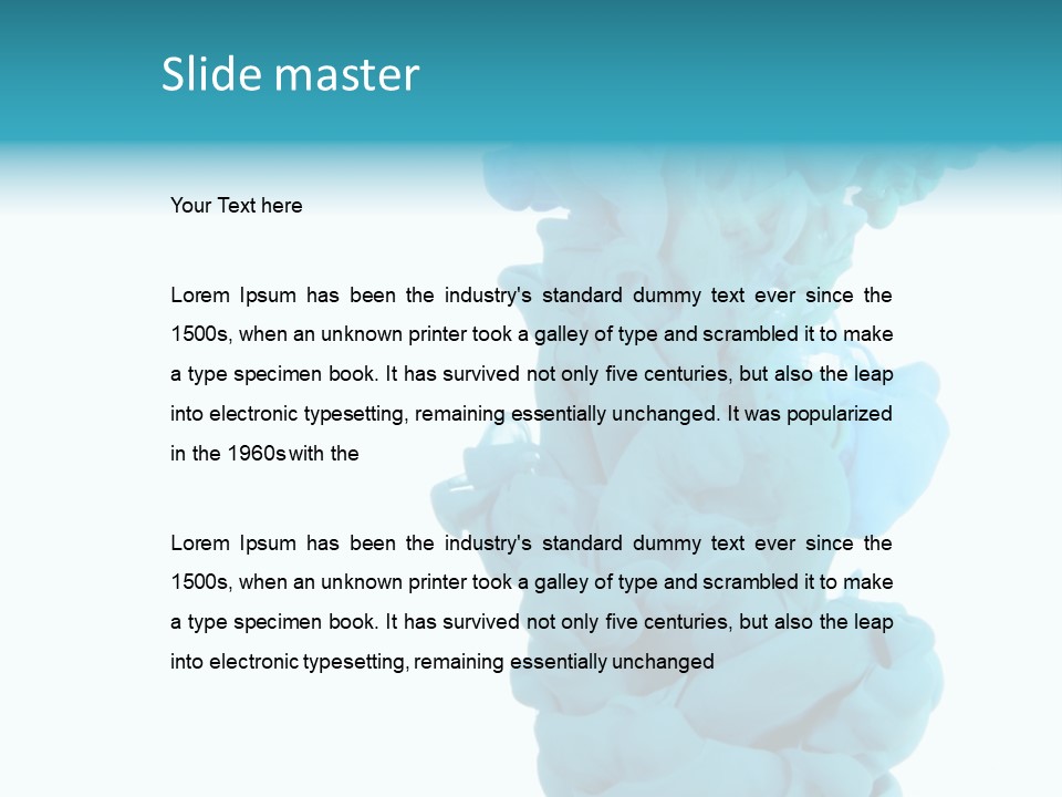 Turquoise Smoke PowerPoint Template