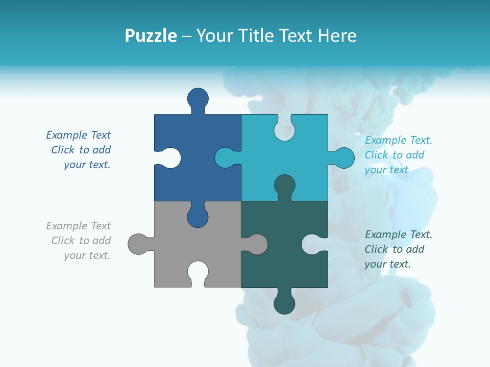 Turquoise Smoke PowerPoint Template