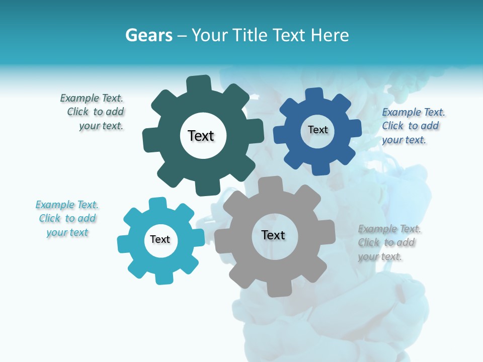 Turquoise Smoke PowerPoint Template