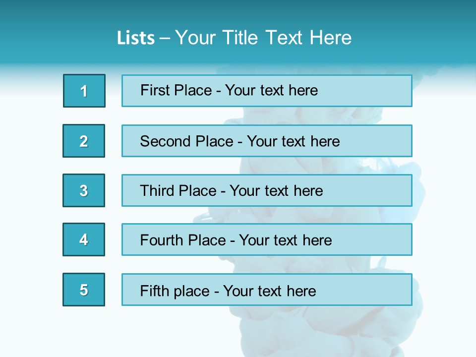Turquoise Smoke PowerPoint Template