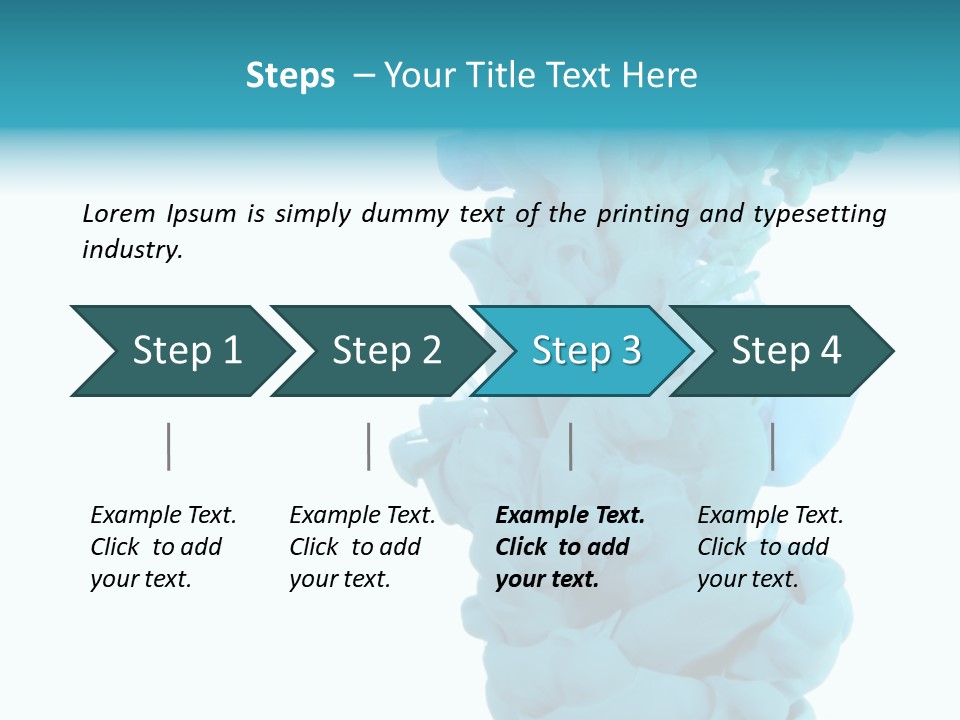 Turquoise Smoke PowerPoint Template