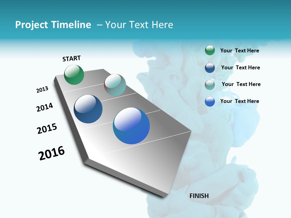 Turquoise Smoke PowerPoint Template