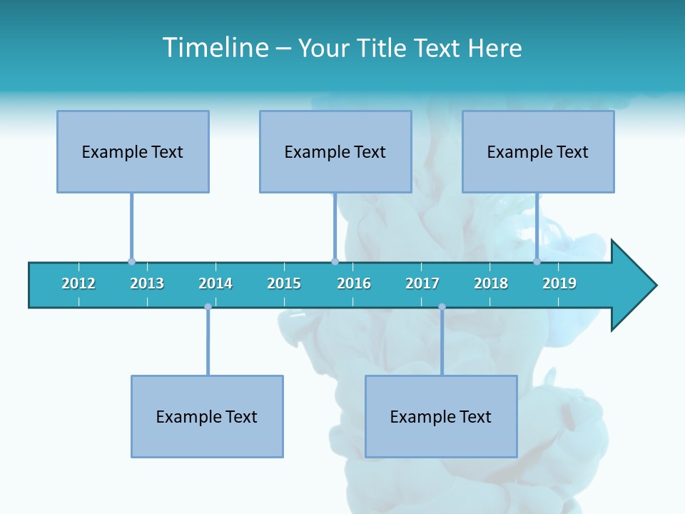 Turquoise Smoke PowerPoint Template