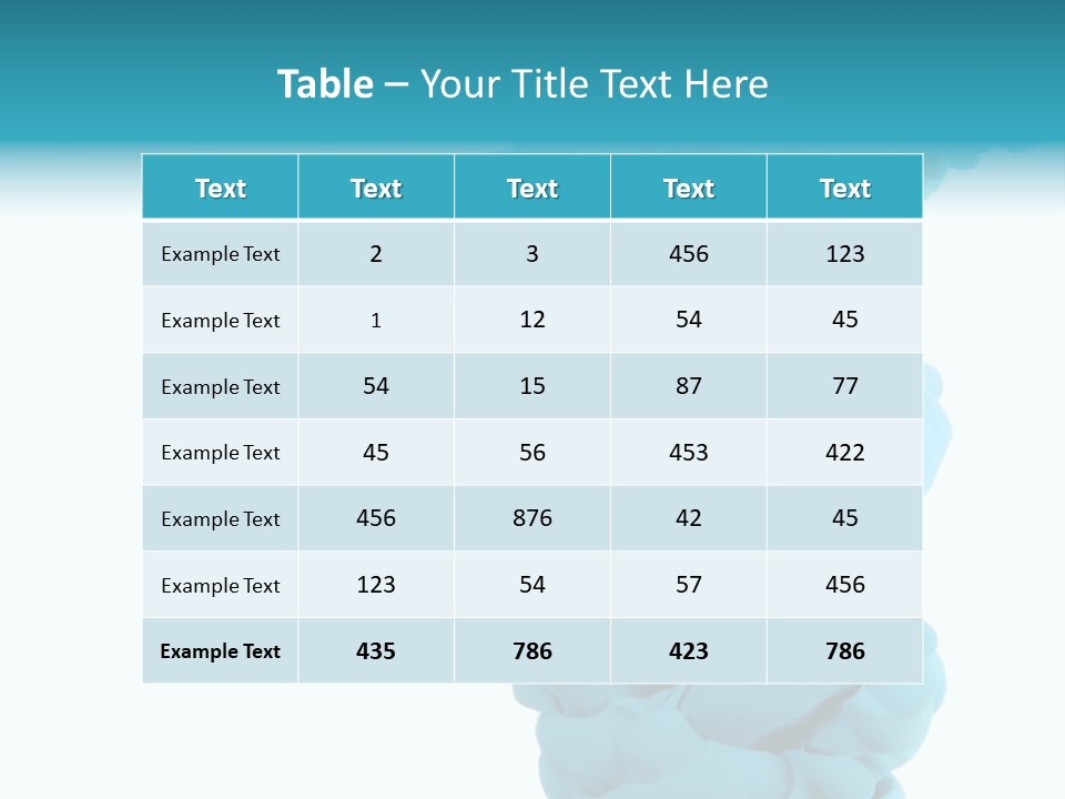 Turquoise Smoke PowerPoint Template