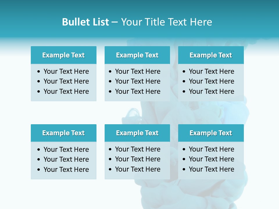 Turquoise Smoke PowerPoint Template