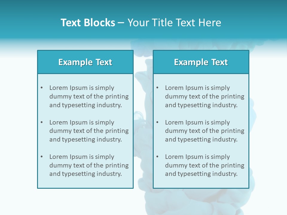 Turquoise Smoke PowerPoint Template