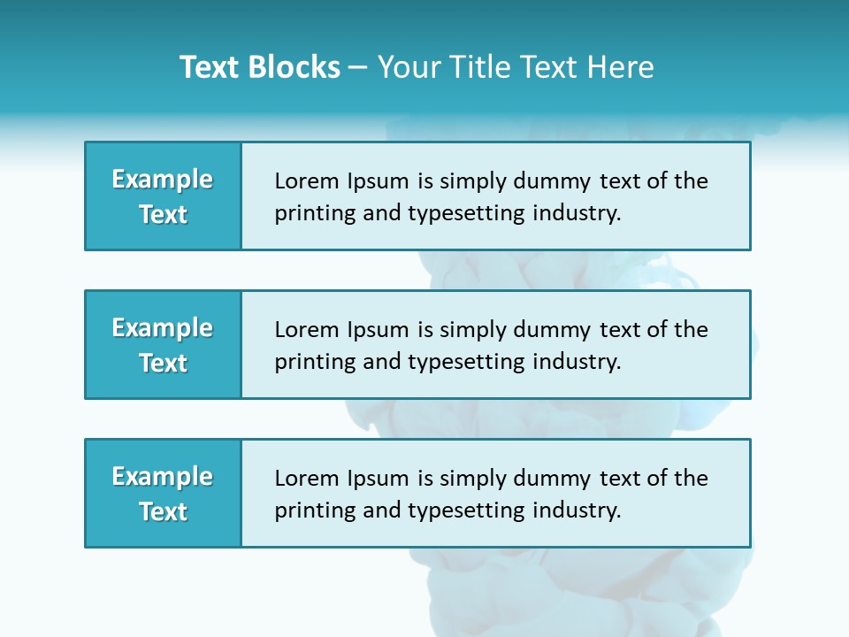 Turquoise Smoke PowerPoint Template