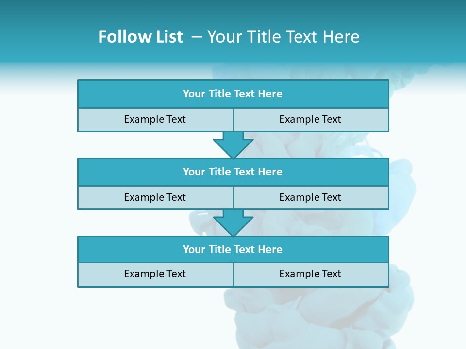 Turquoise Smoke PowerPoint Template
