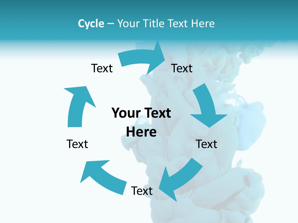 Turquoise Smoke PowerPoint Template