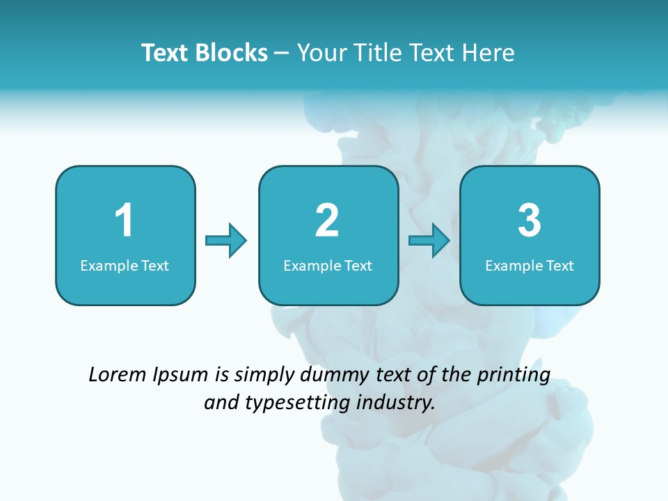 Turquoise Smoke PowerPoint Template