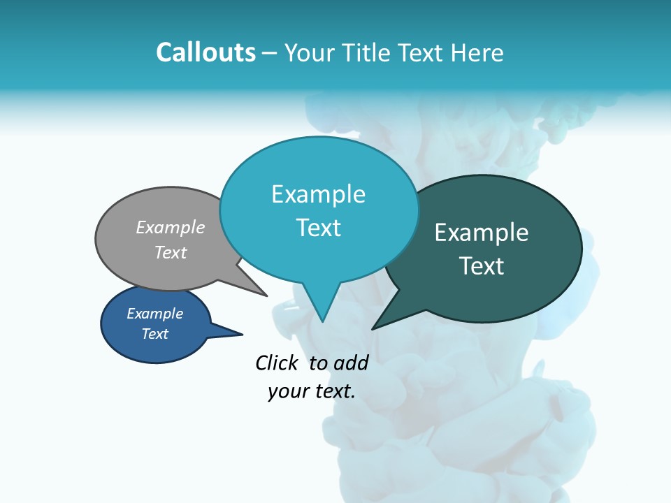 Turquoise Smoke PowerPoint Template