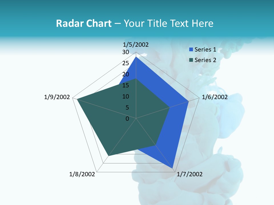 Turquoise Smoke PowerPoint Template