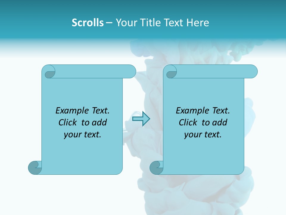 Turquoise Smoke PowerPoint Template
